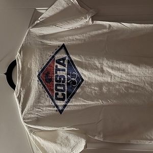 Mens Costa white cotton tshirt - size Medium
